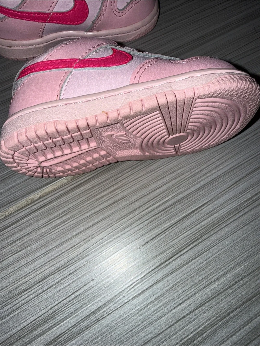 Nike dunk low triple pink sneakers size 4C
